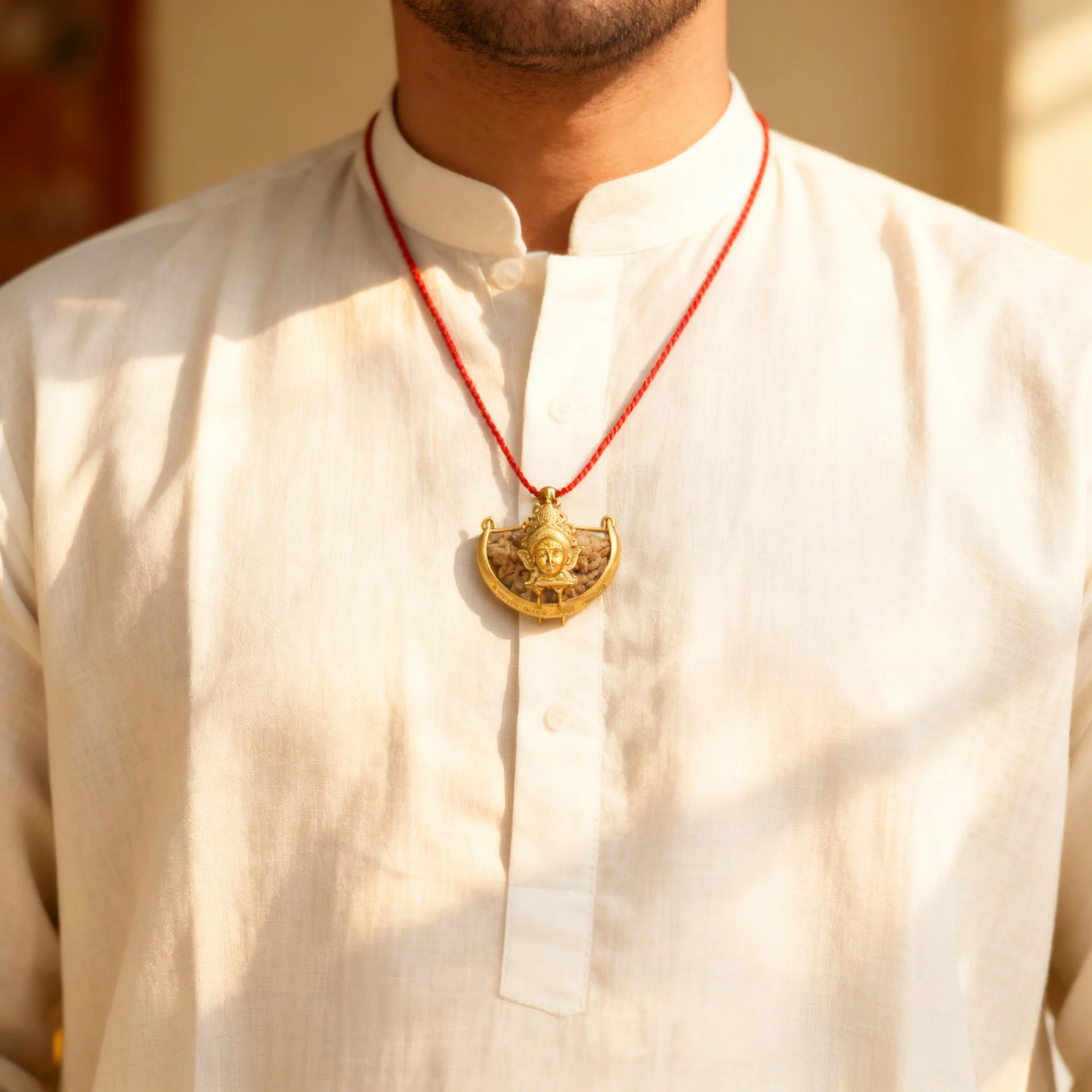 Siddh 1 Mukhi Rudraksha Pendant with Mantra - Image 2
