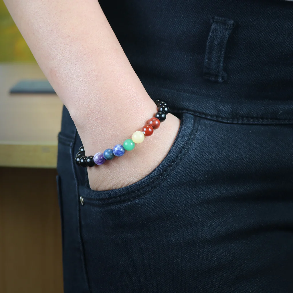 7 Chakra Black Tourmaline Bracelet - Image 4