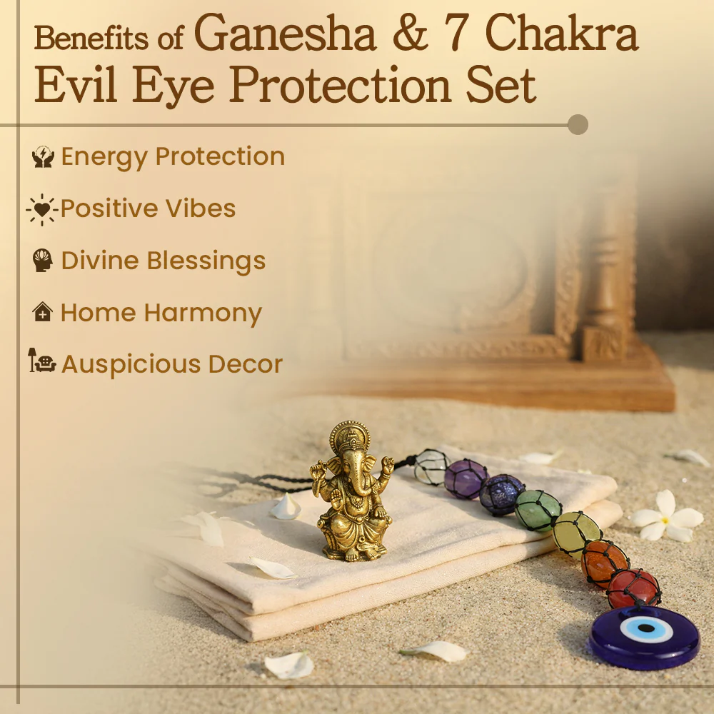 Ganesha & 7 Chakra Evil Eye Protection Set - Image 2