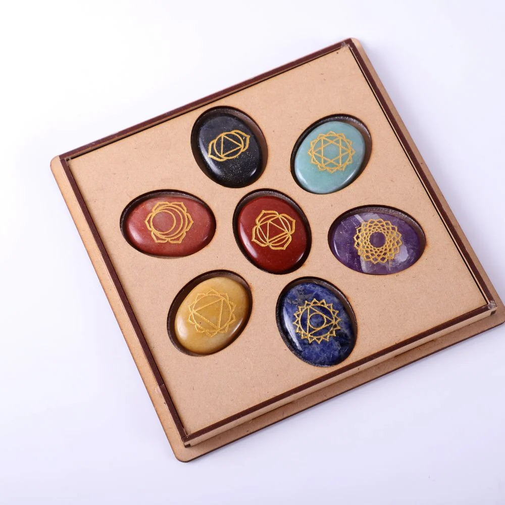 7 Chakra Palm Stone Set - Image 6