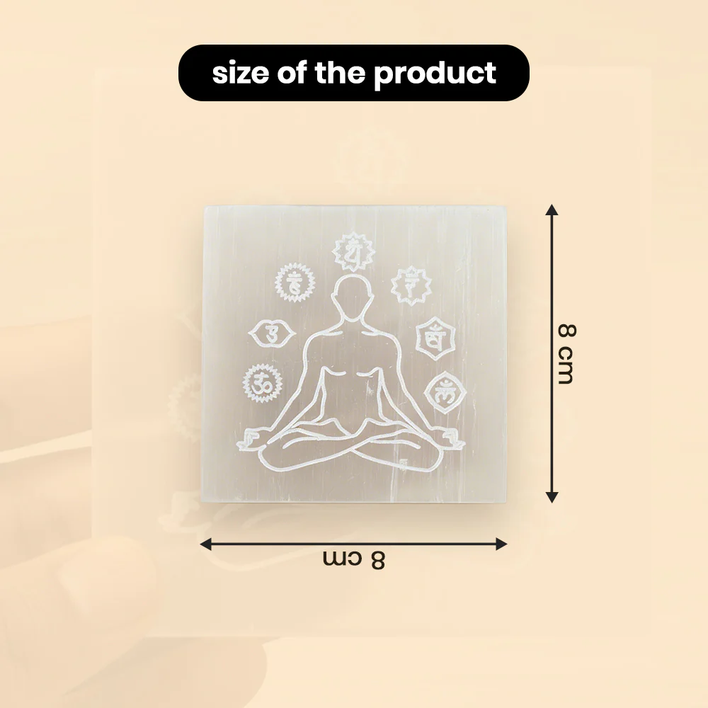 7 Chakra Selenite Plate - Image 3