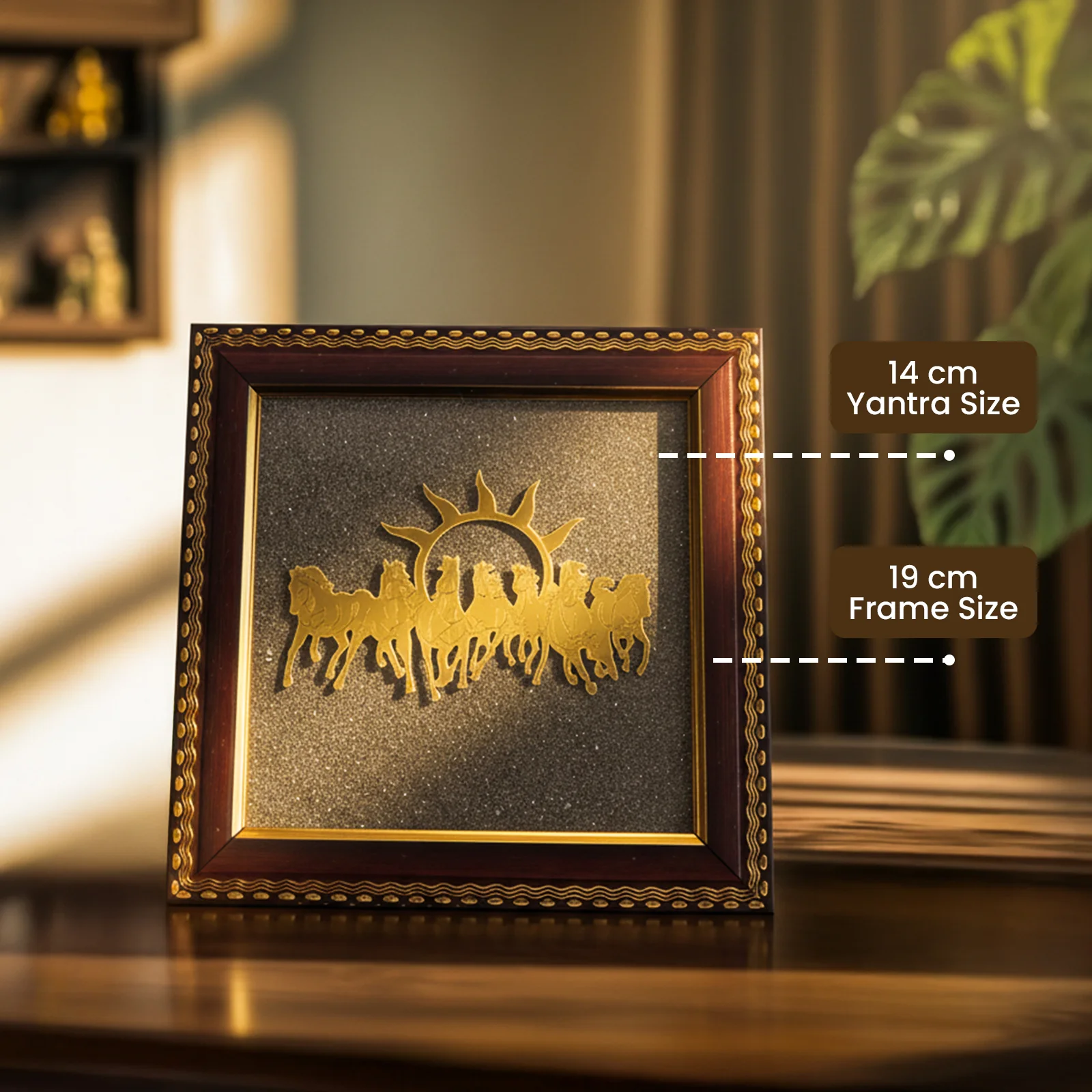 7 Horses on Raw Pyrite Frame - Image 4