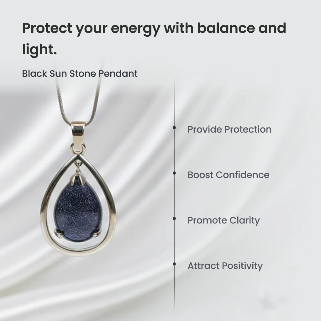 Black Sun Stone Pendant - Image 3