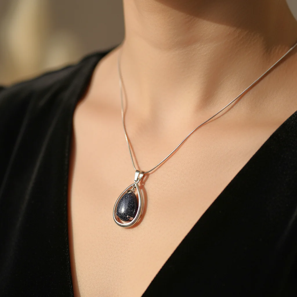 Black Sun Stone Pendant - Image 4