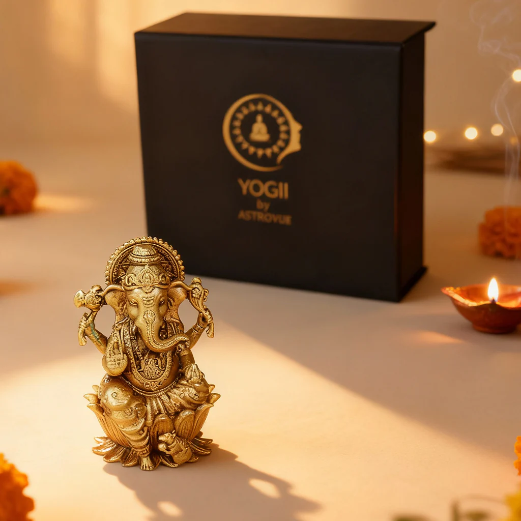 Brass Ganesh Idol - Image 4