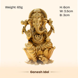 Brass Ganesh Idol - Image 5