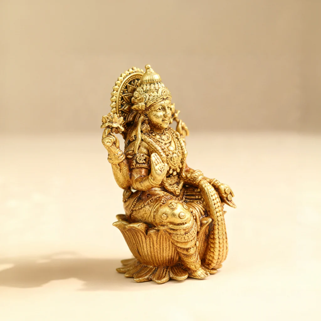 Brass Laxmi Idol - Image 3