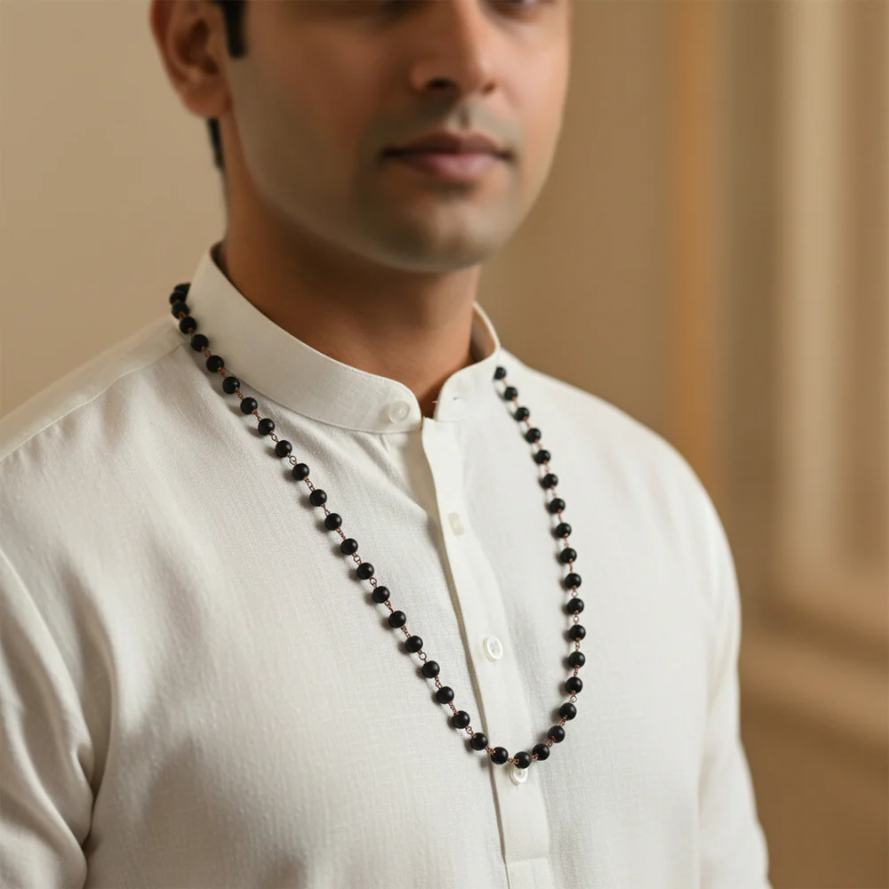 Copper Karungali Mala - 54 Beads, 8mm Govt. Certified - Image 3
