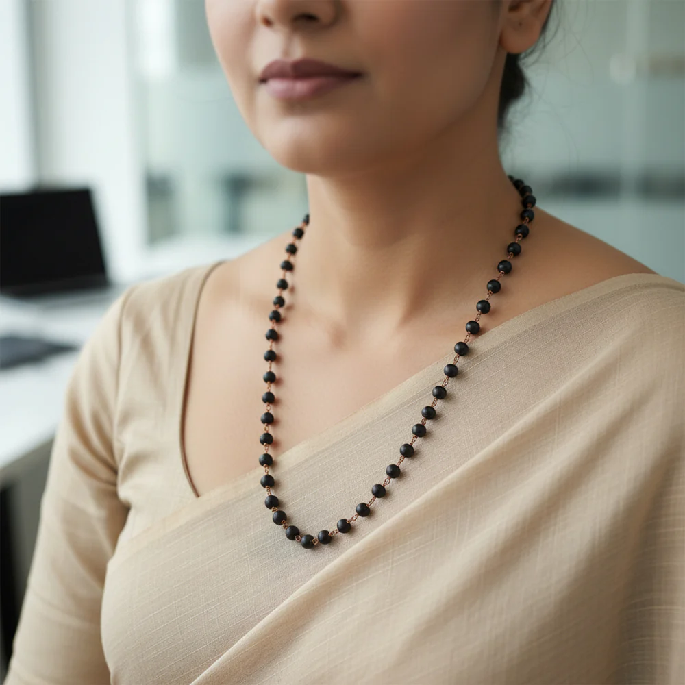 Copper Karungali Mala - 54 Beads, 8mm Govt. Certified - Image 4