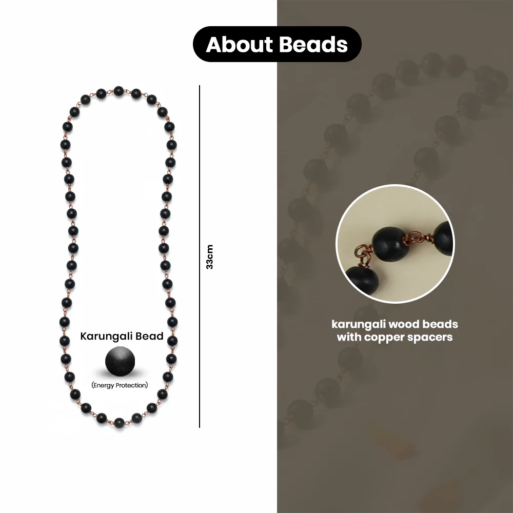 Copper Karungali Mala - 54 Beads, 8mm Govt. Certified - Image 5