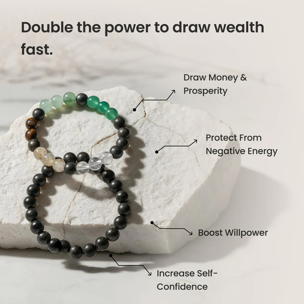 Dhan Yog Bracelet & Raw Pyrite Bracelet - Image 3