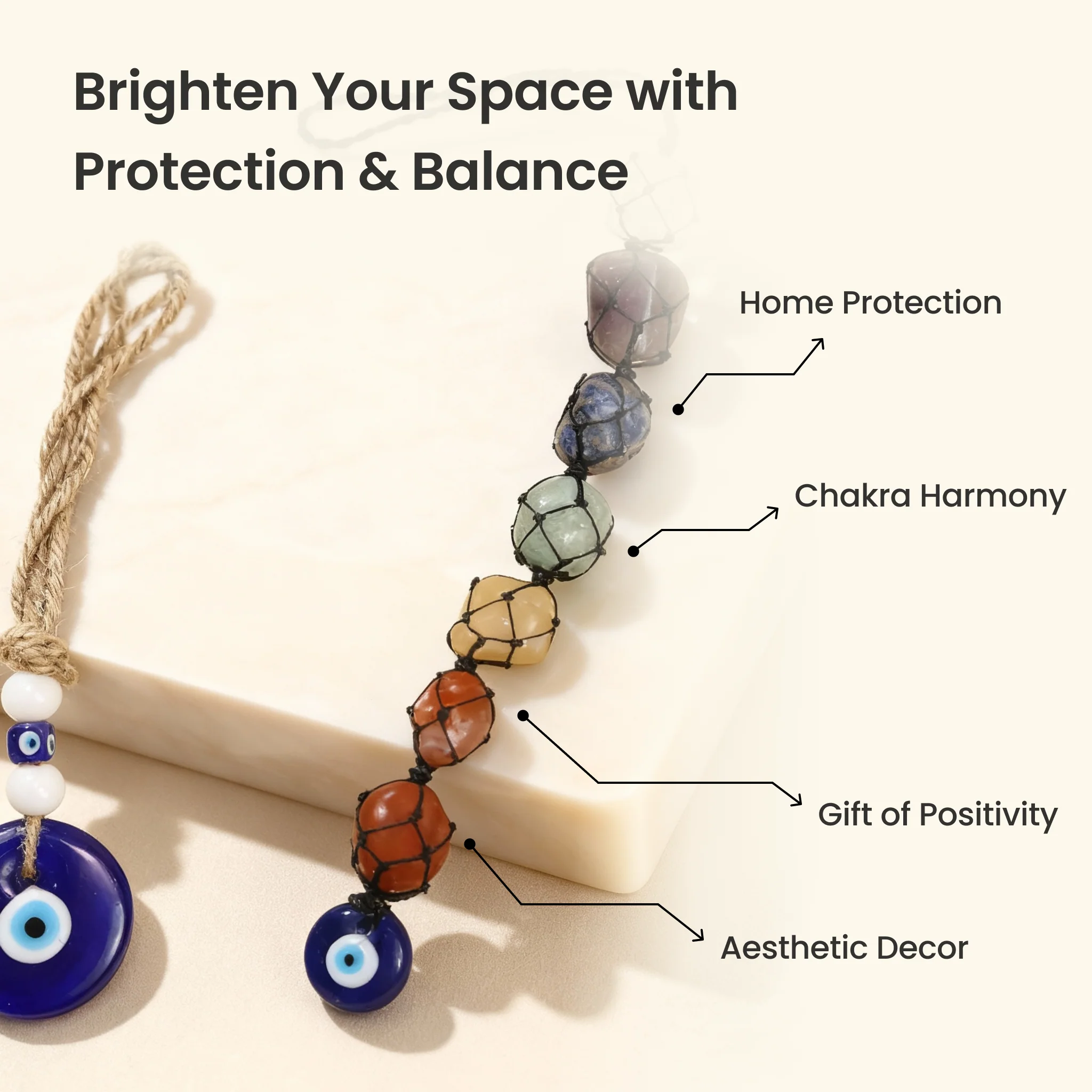 Evil Eye & 7 Chakra Evil Eye Hanging - Image 4