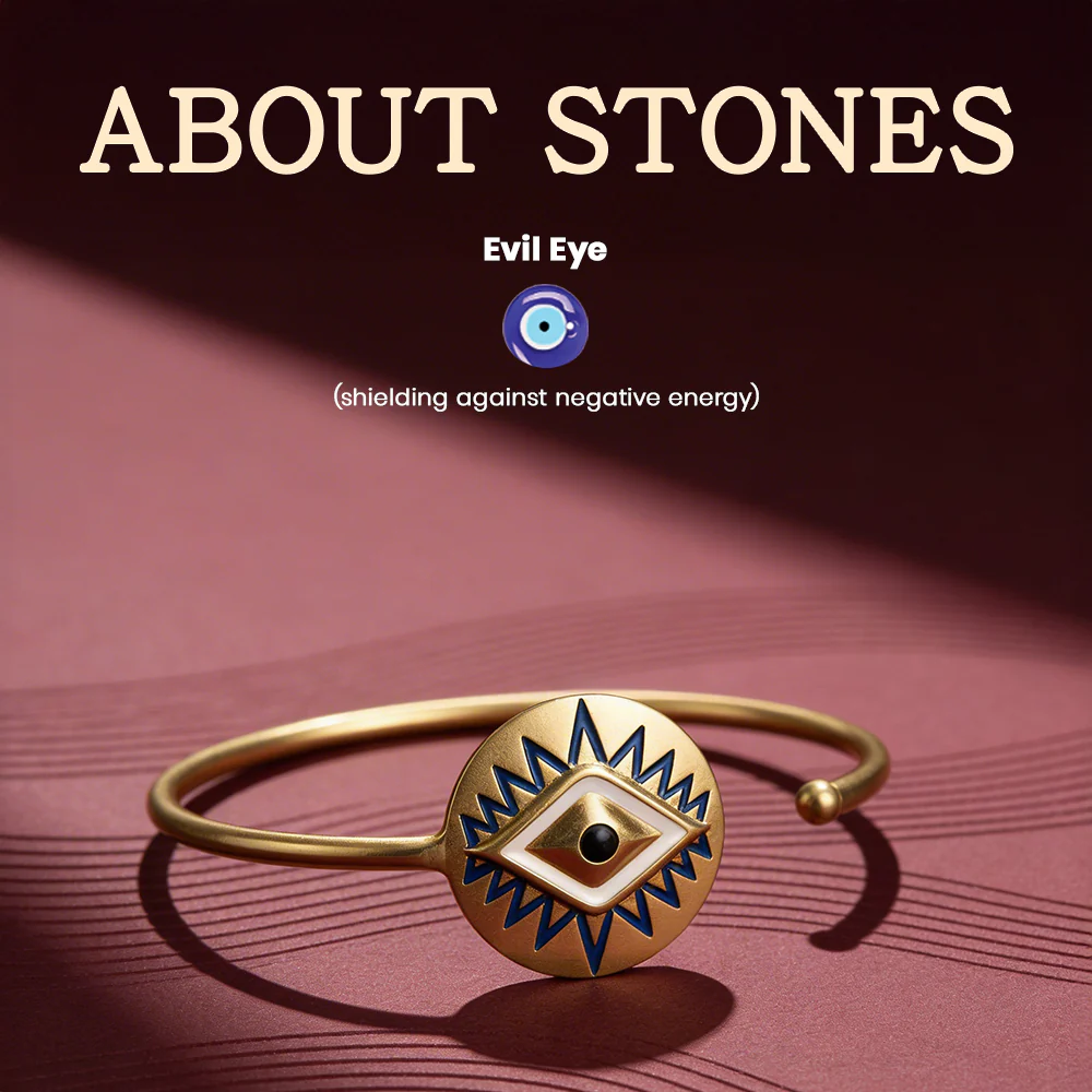 Gold Plated Evil Eye Bracelet - Image 5