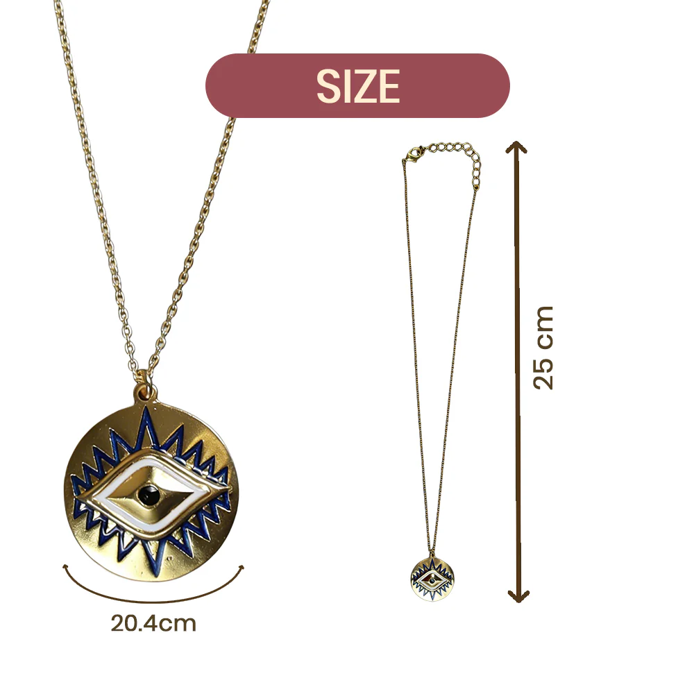 Gold Plated Evil Eye Pendant - Image 3