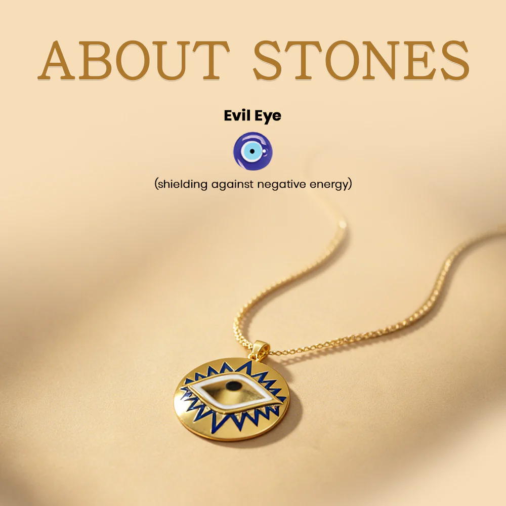 Gold Plated Evil Eye Pendant - Image 4