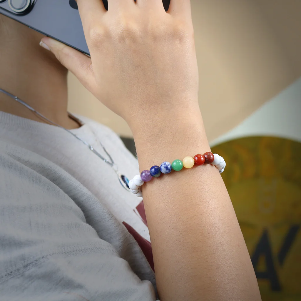 Howlite 7 Chakra Bracelet - Image 4