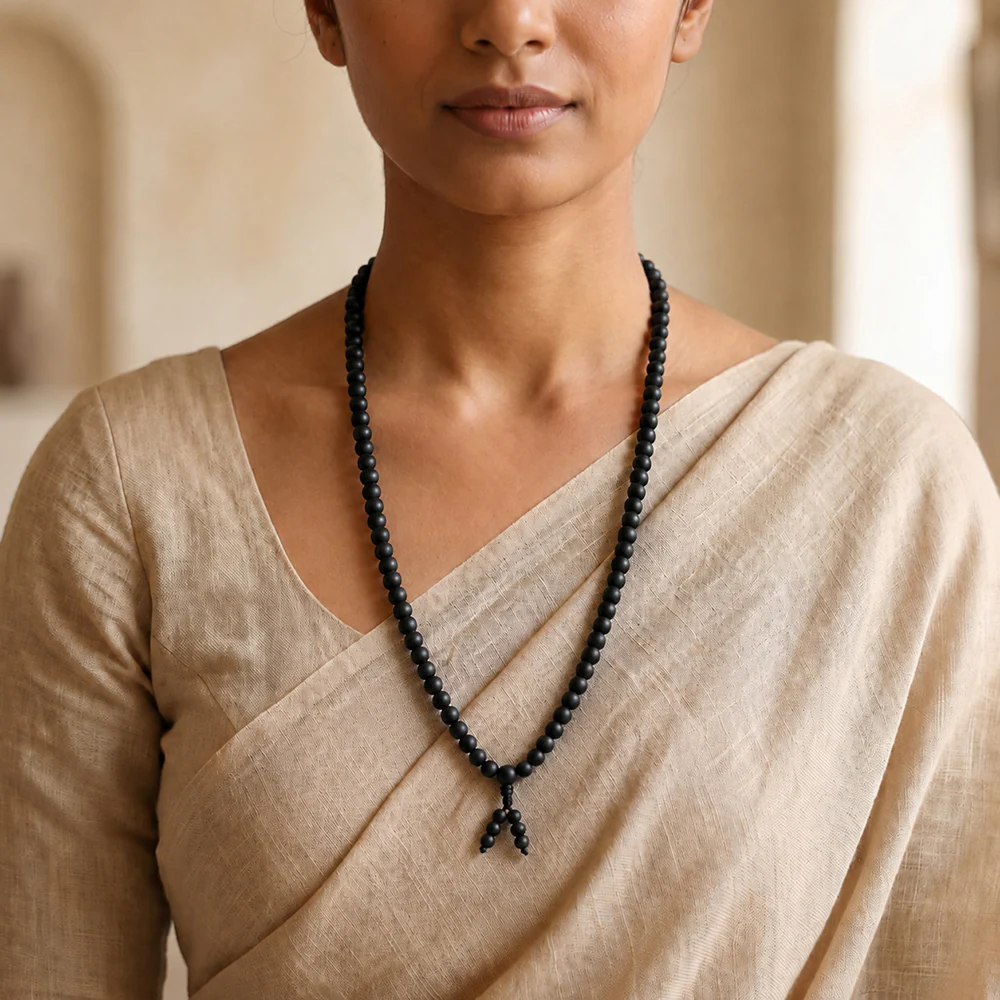 Karungali Mala Stretchable - 108+1 Beads - Image 4