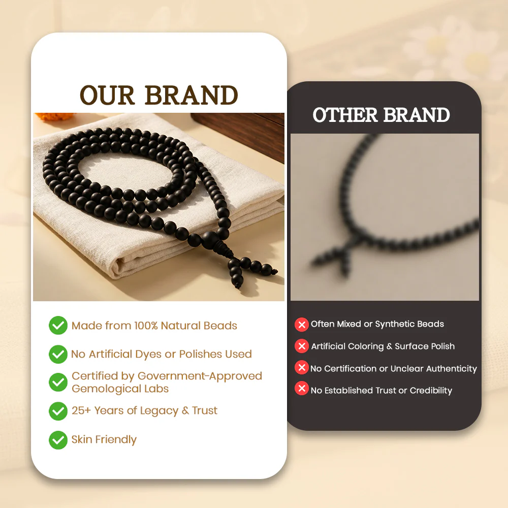 Karungali Mala Stretchable - 108+1 Beads - Image 6