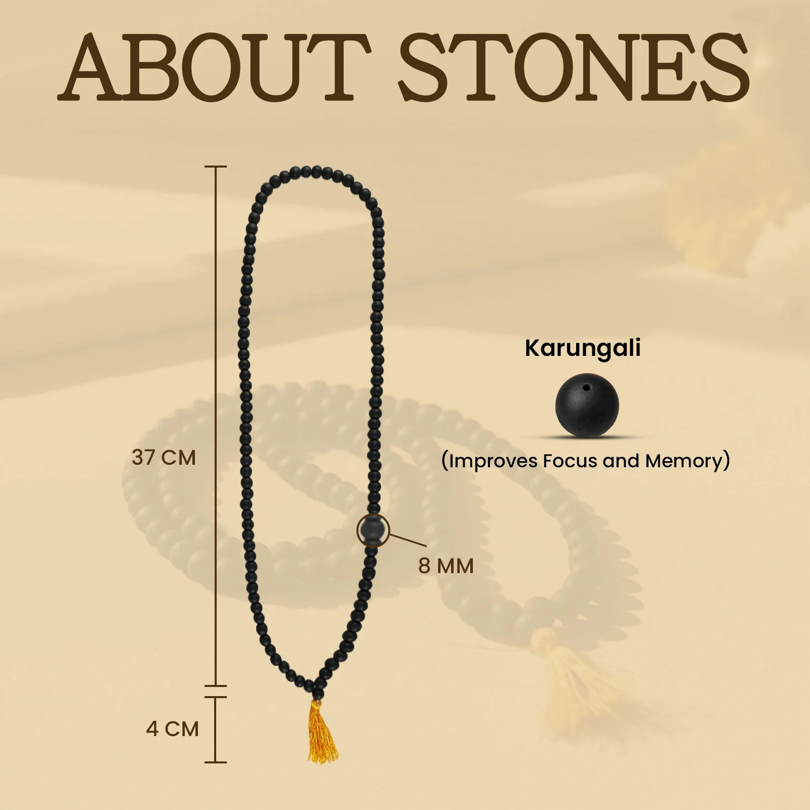 Karungali Mala - 108 Beads, 8mm Govt. Certified - Image 3