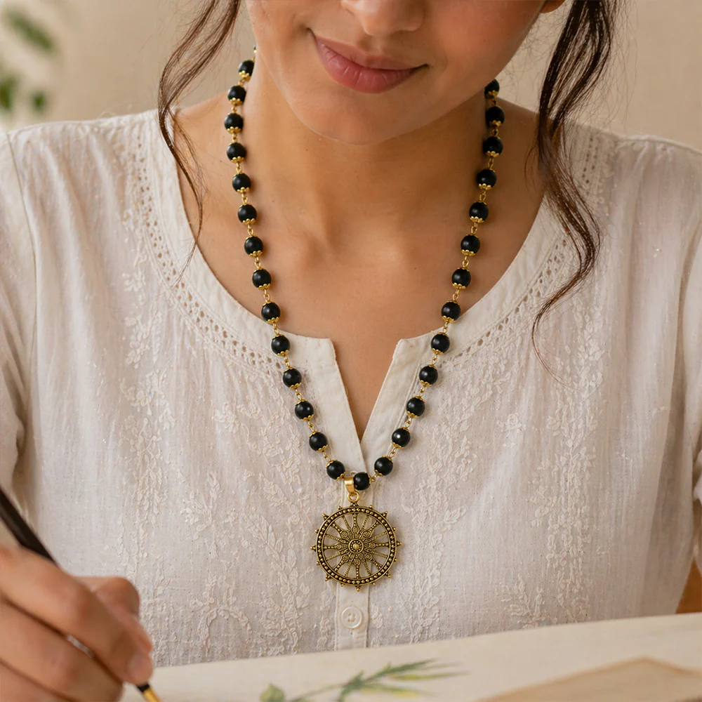Karungali Mala with Divine Sudarshana Chakra Pendant Govt. Certified - Image 5