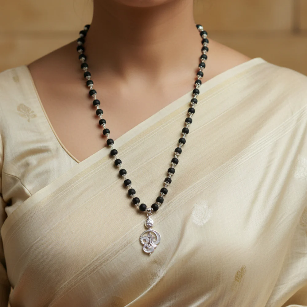 Lord Murugan Vel Pendant | Silver Cap Karungali Mala Govt. Certified - Image 5