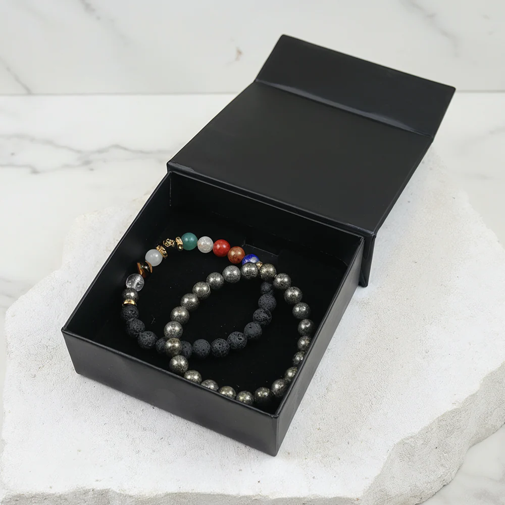 Navgrah Bracelet & Raw Pyrite Bracelet - Image 3