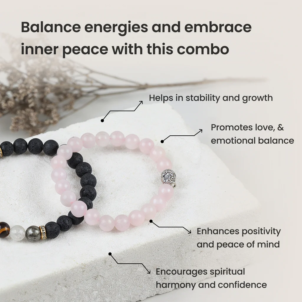 Navgrah Bracelet & Rose Quartz Bracelet - Image 3