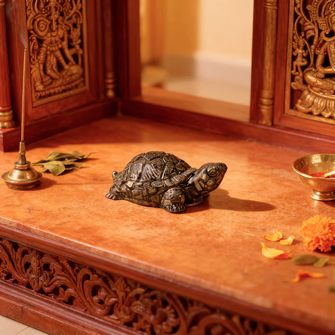 Pyrite Tortoise (Kachhua) for Money, Protection & Vastu - Image 5