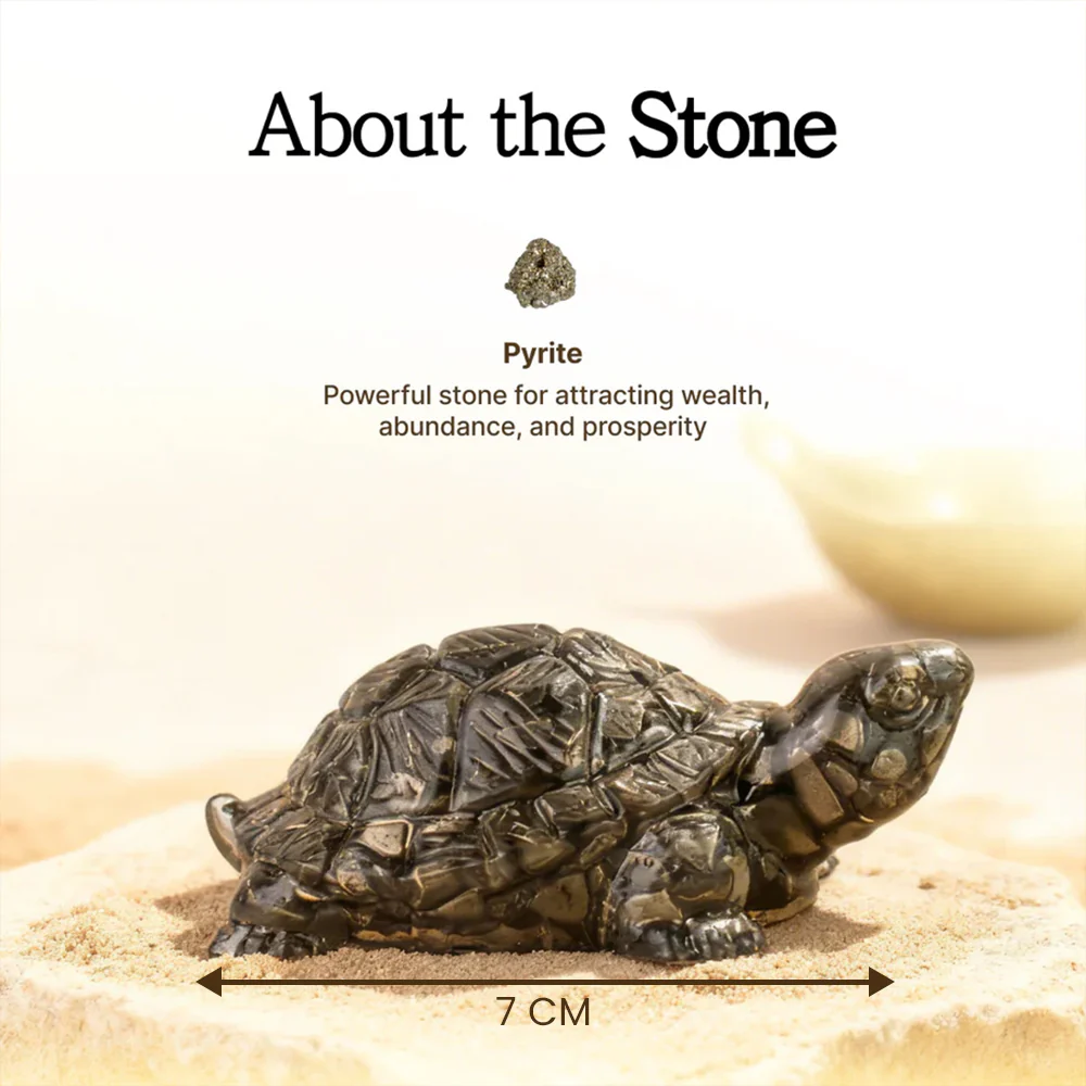 Pyrite Tortoise with Vyapar Vriddhi Yantra Combo for Wealth & Business Growth - Image 3