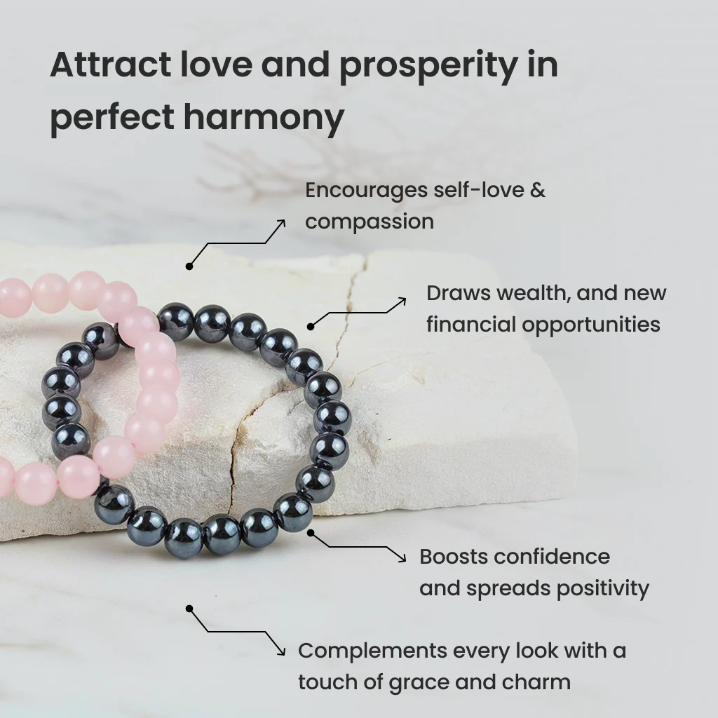Rose Quartz Bracelet & The Real Money Magnet Bracelet - Image 3