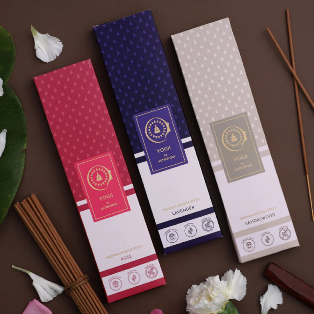 Sandalwood, Lavender, Rose Incense Sticks - Image 3