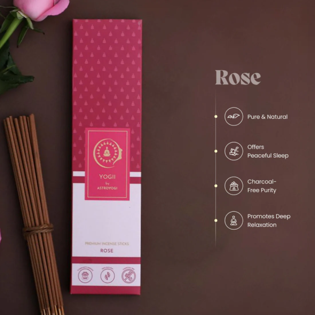 Sandalwood & Rose Incense Sticks - Image 4