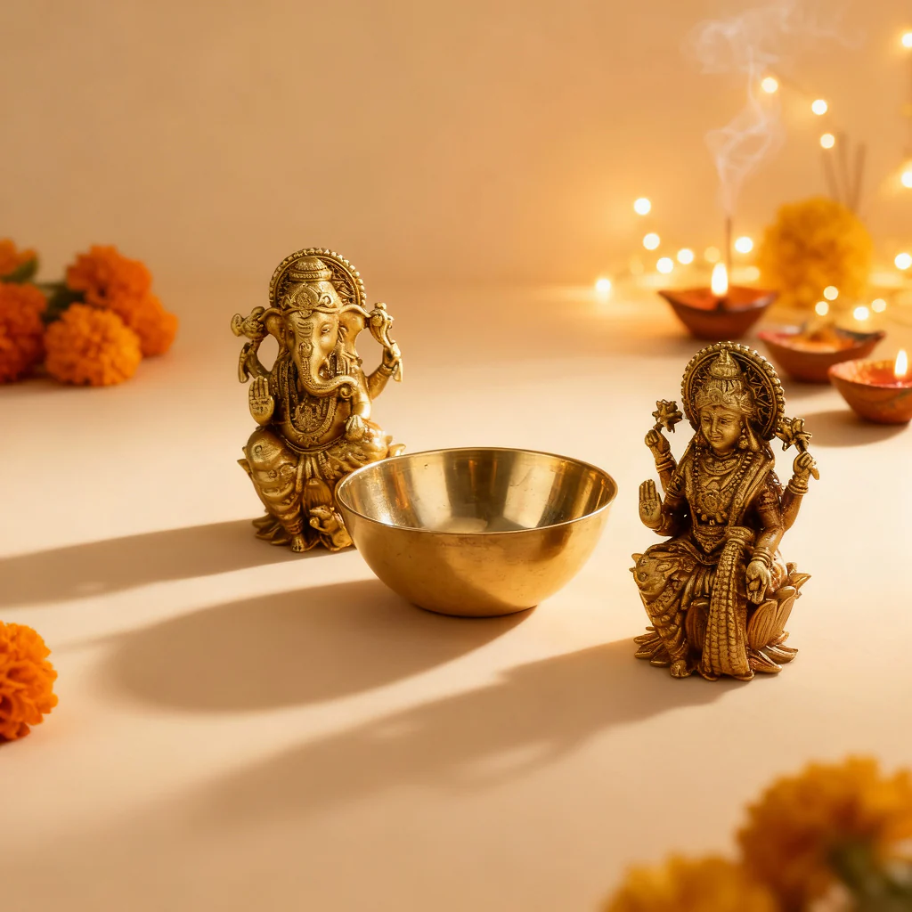 Lakshmi Ganesh & Diya Gift Set - Image 3
