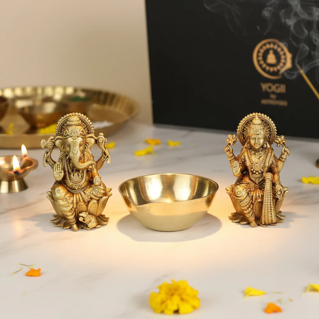 Lakshmi Ganesh & Diya Gift Set - Image 4