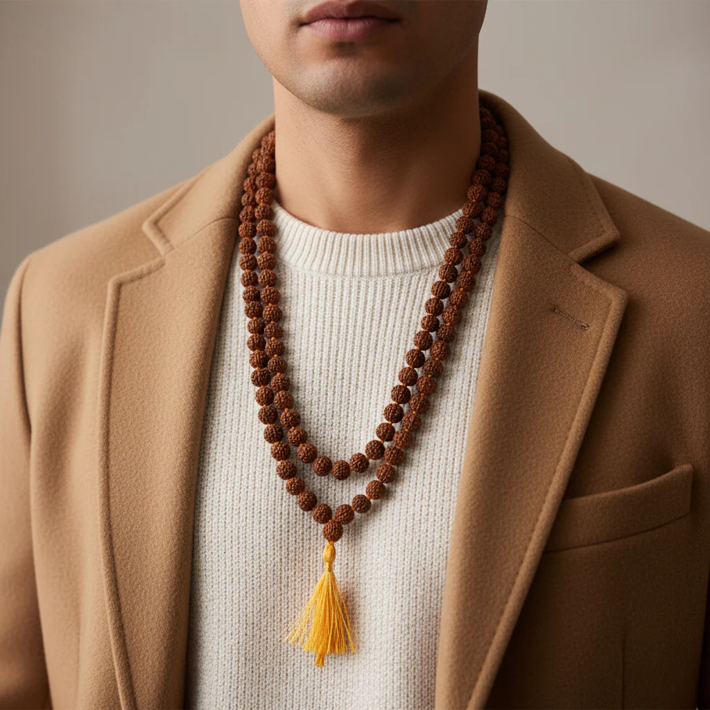 Siddh 5 Mukhi Rudraksha Mala - 108 Beads, 8mm - Image 6