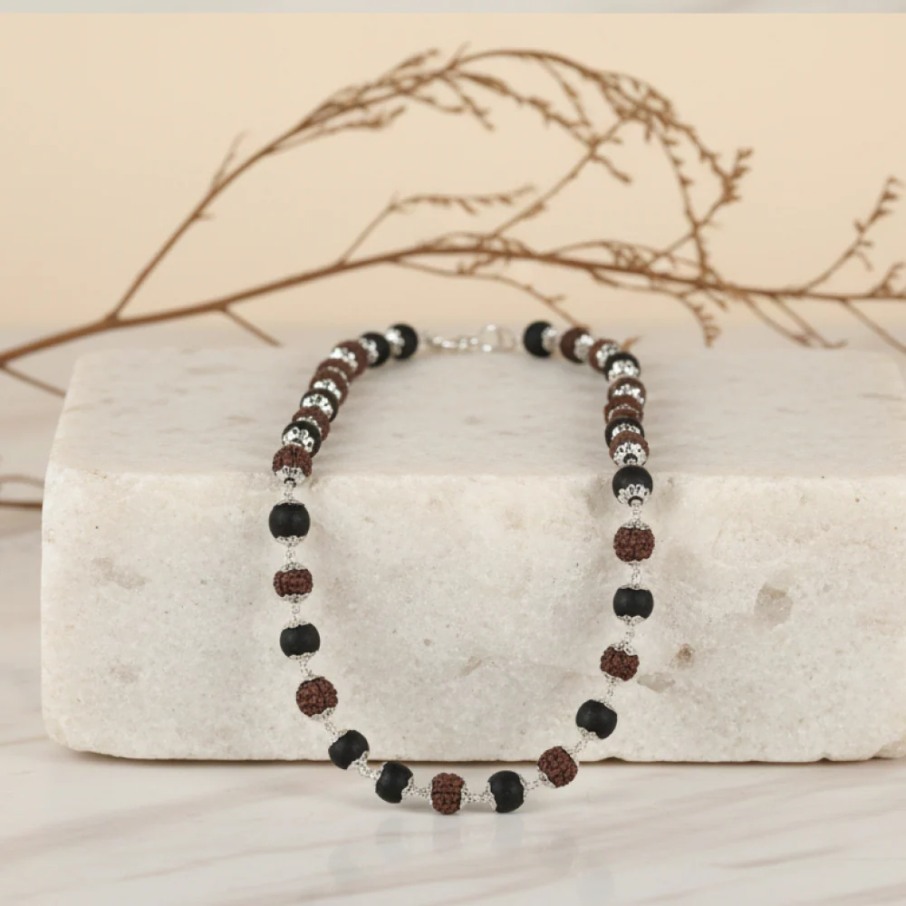 Siddh Rudraksha & Karungali Mala - 54 Beads, 6mm - Image 2