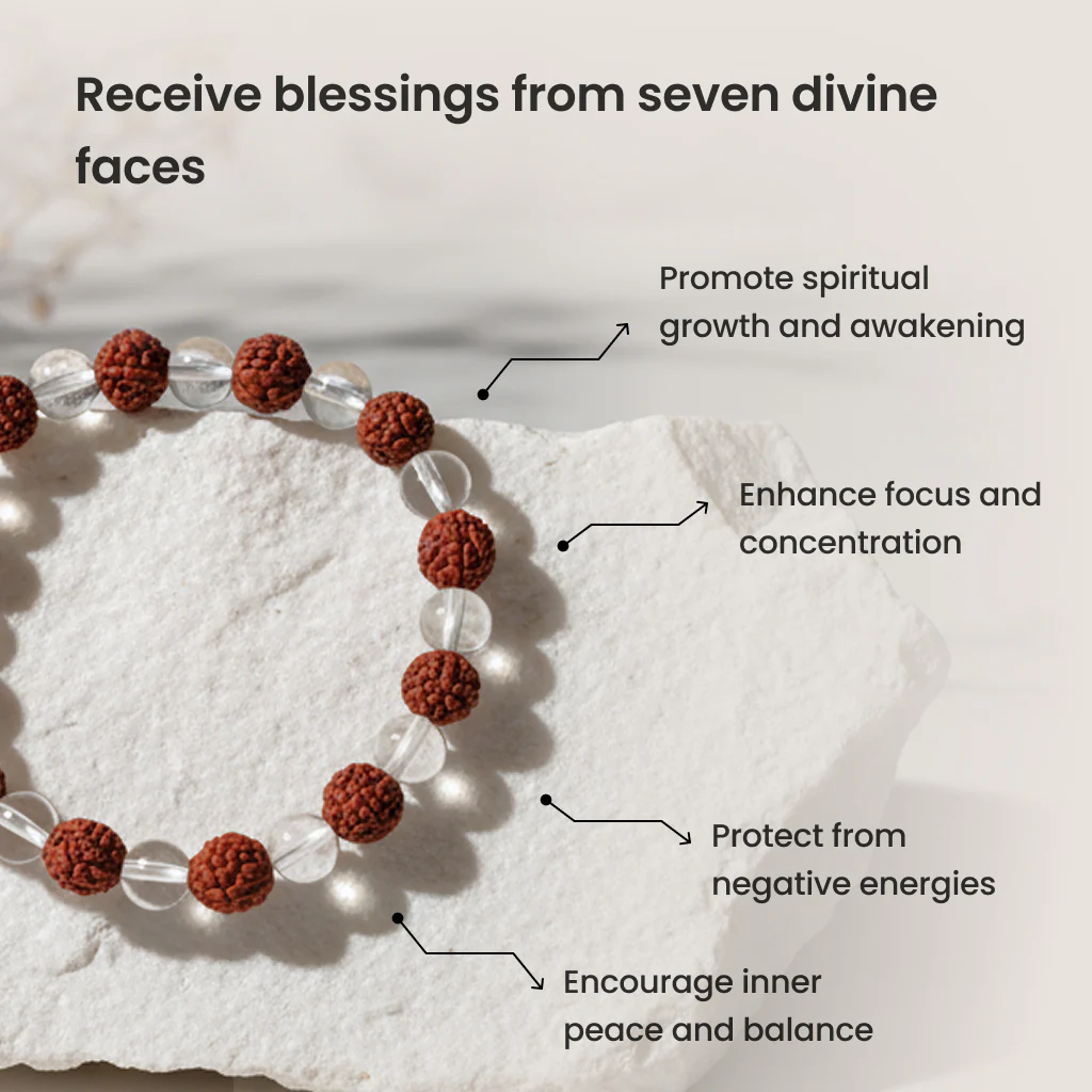Sphatik Rudraksha Bracelet - Image 3