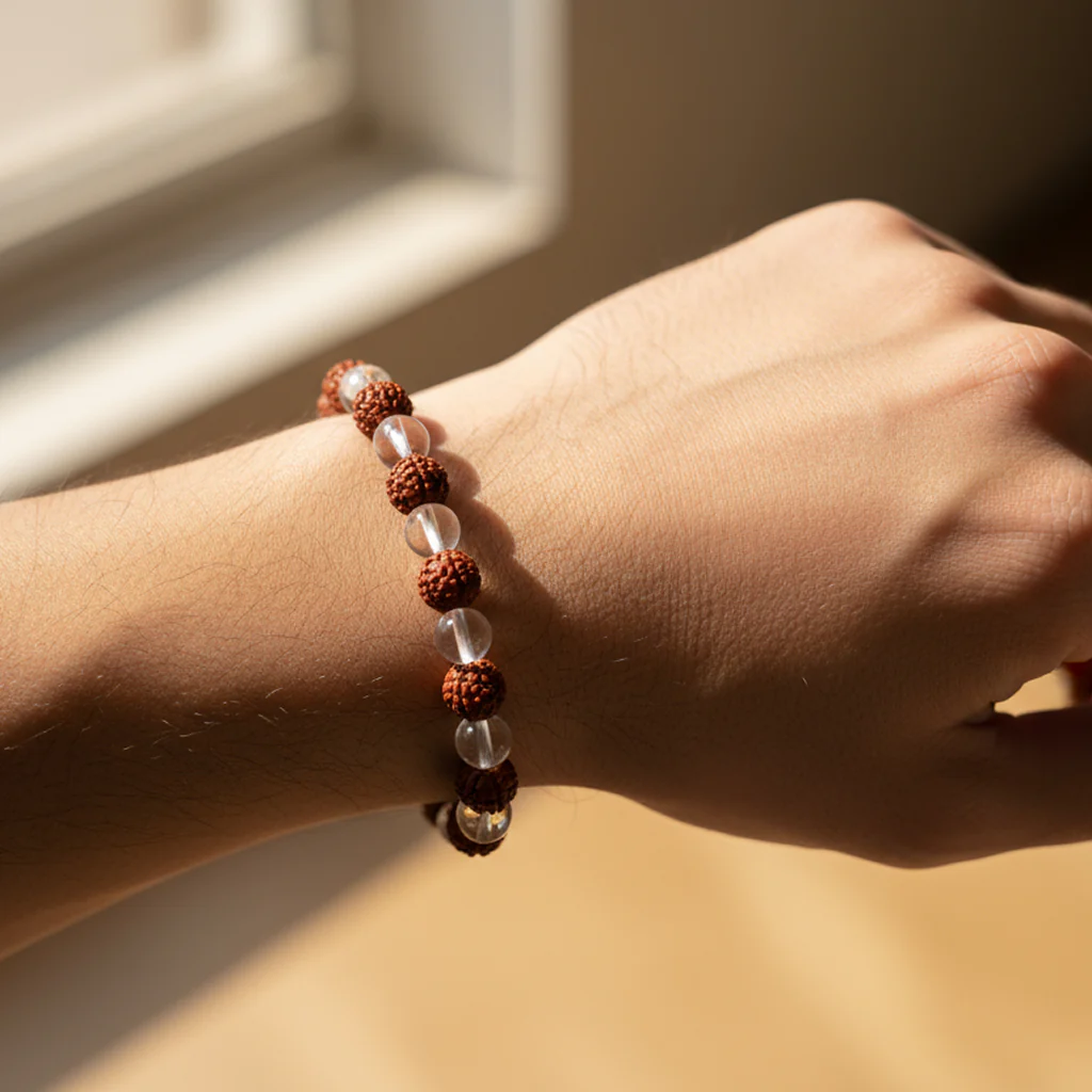 Sphatik Rudraksha Bracelet - Image 4